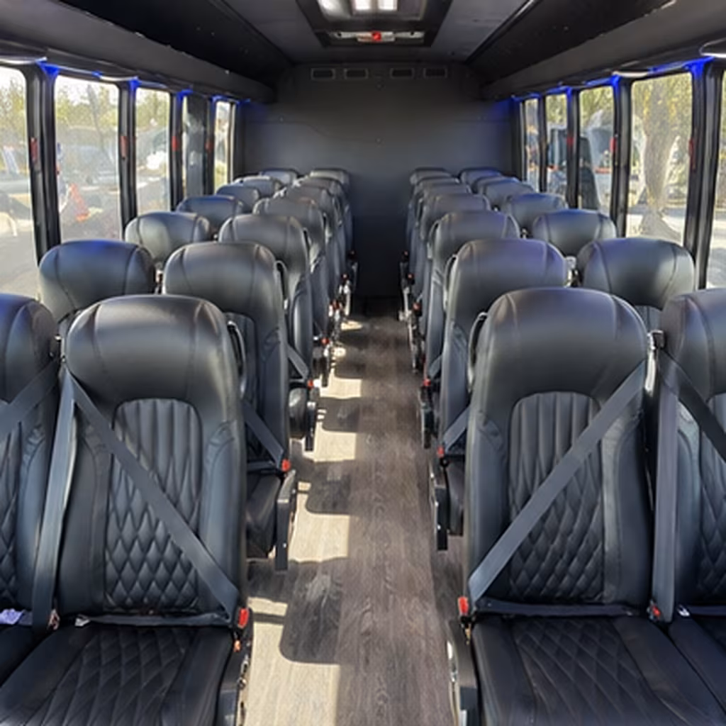 longmont 28 passenger minibus interior