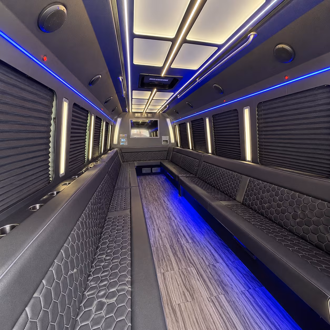 longmont 30 passenger party bus interior