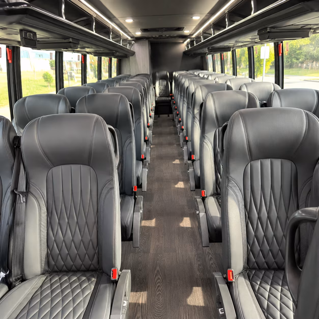 longmont 35 passenger minibus interior