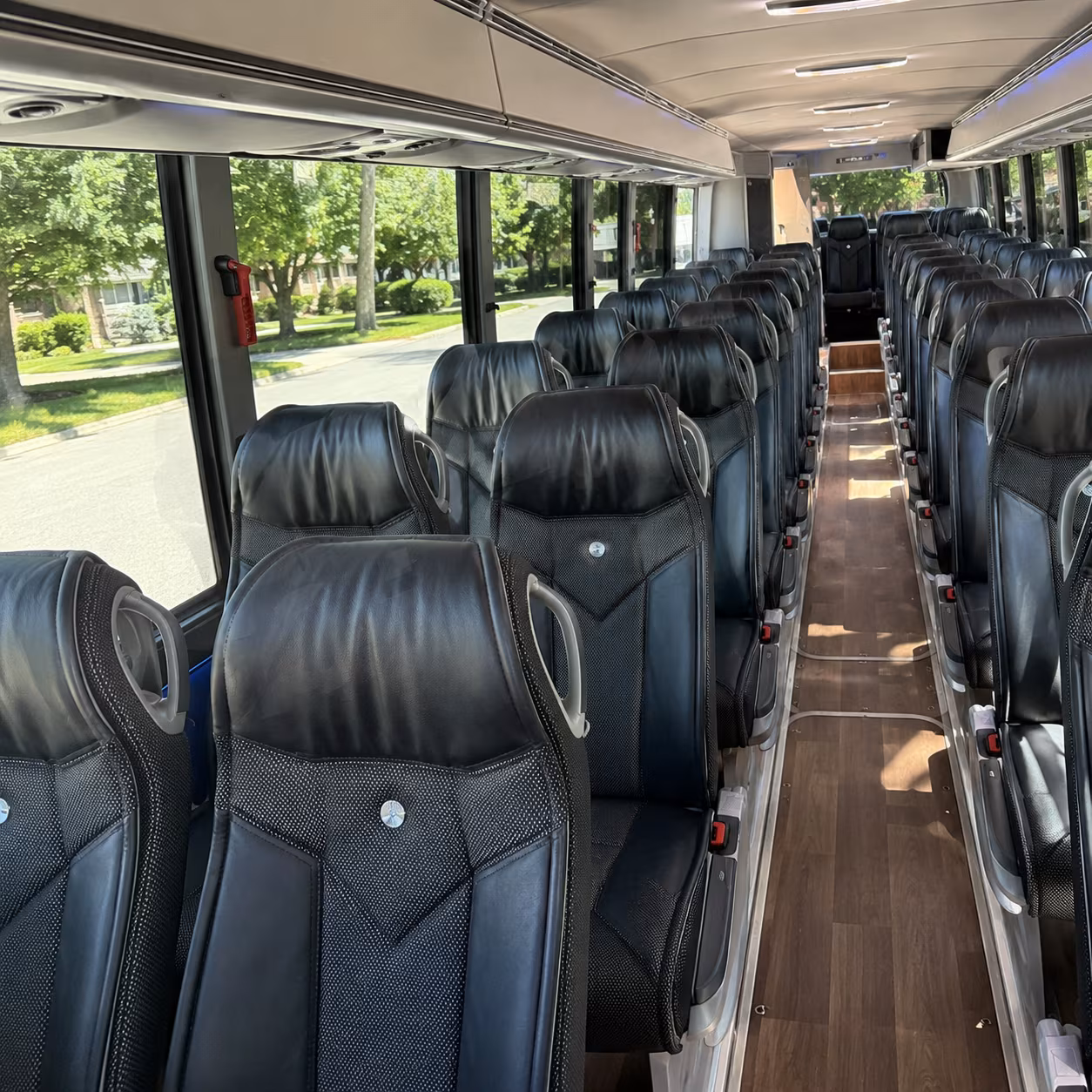 longmont 40 passenger charter bus inside