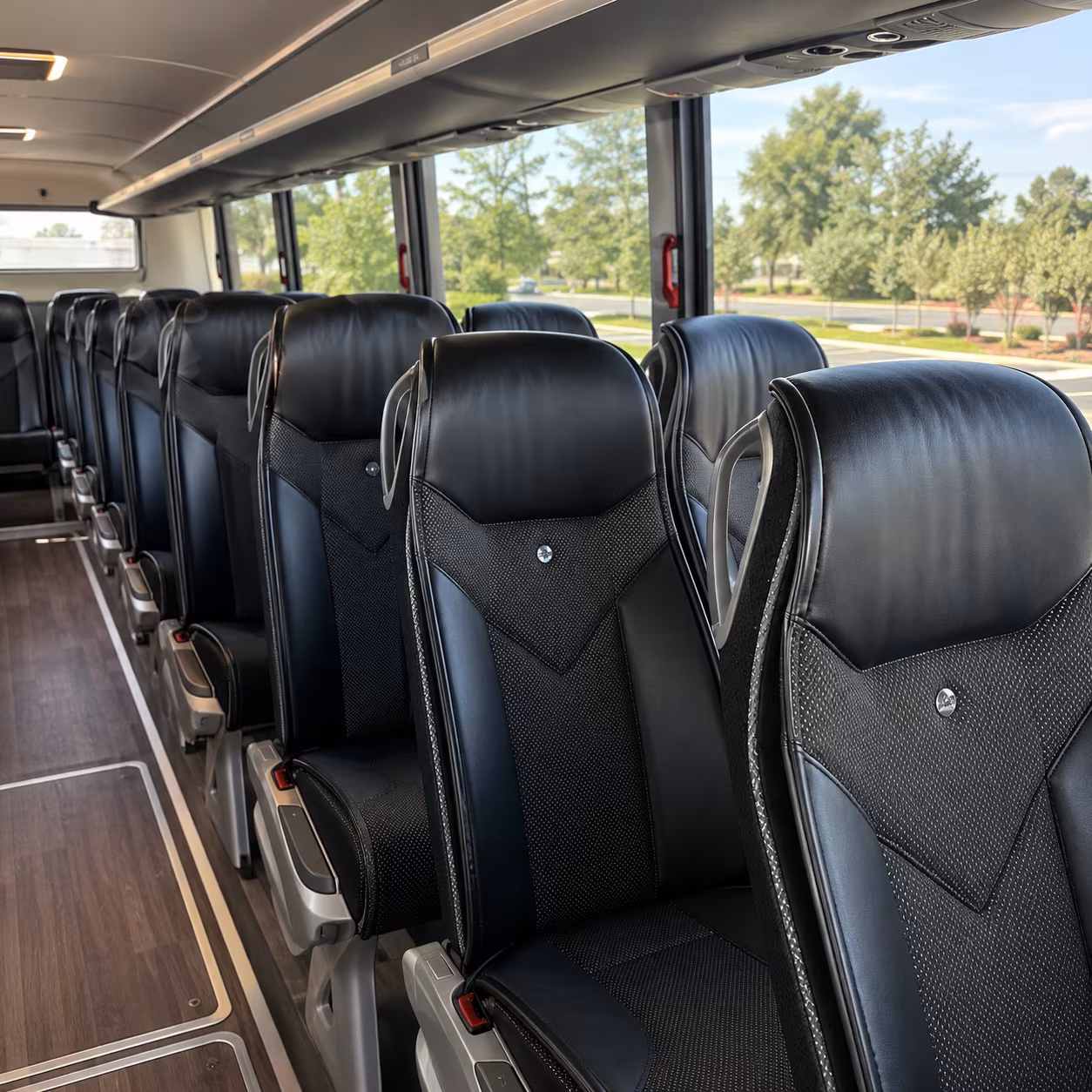 longmont 45 passenger charter bus interior