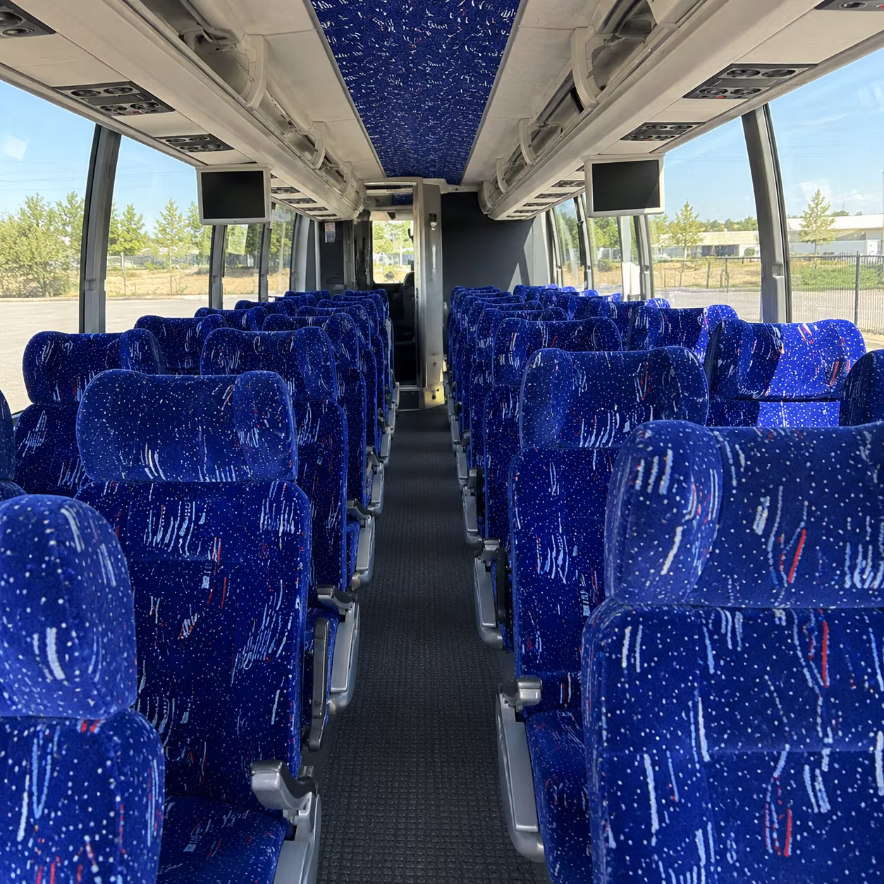 longmont 54 passenger charter bus interior
