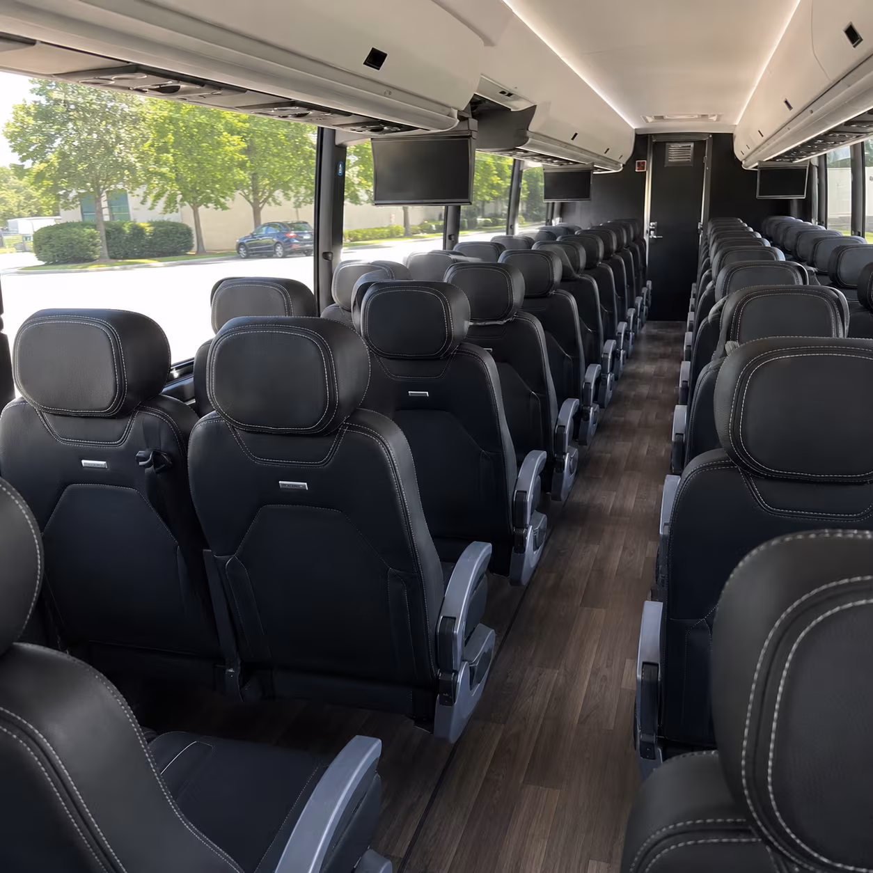 longmont 56 passenger charter bus interior