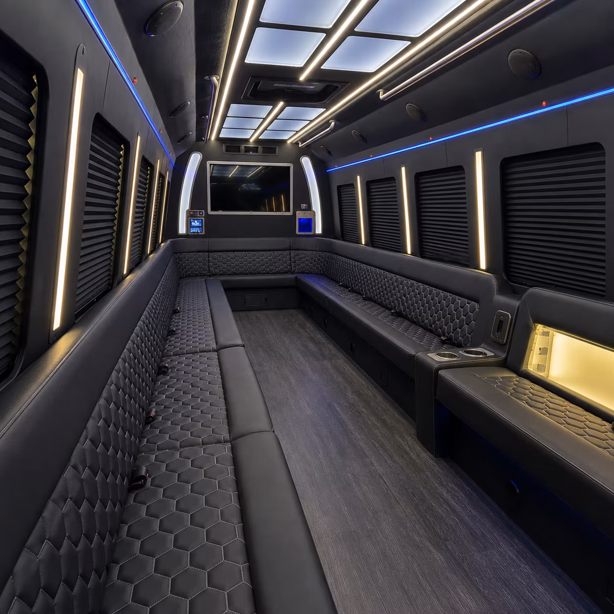 longmont party bus interior